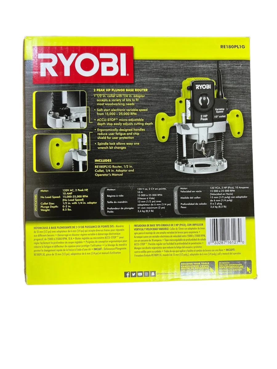 10 Amp 2 HP Plunge Base Router