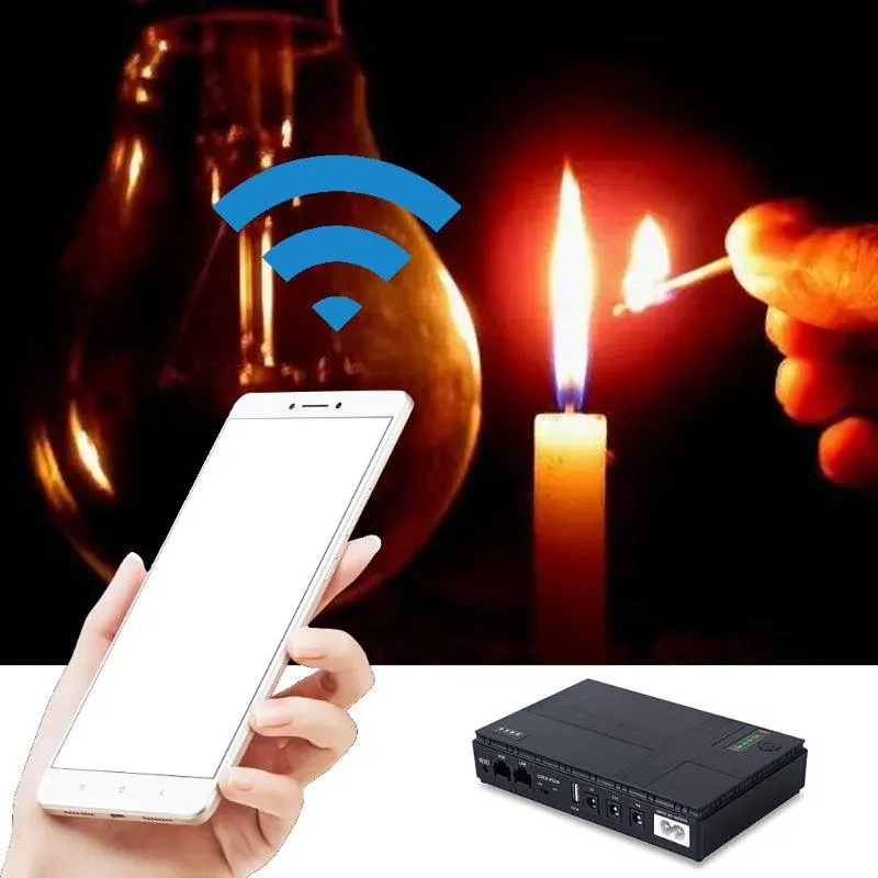 10400 mAh Black Mini Portable DC UPS-DC1018P