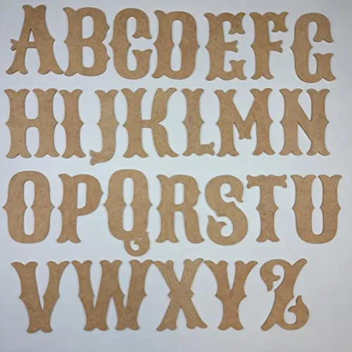 10" Wooden Carnival Letter S Unfinished, Circus Font, Craft Cutout on 1-8" MDF