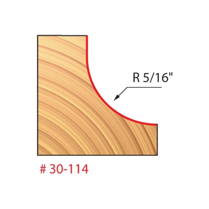 1/2" Radius Cove Bit