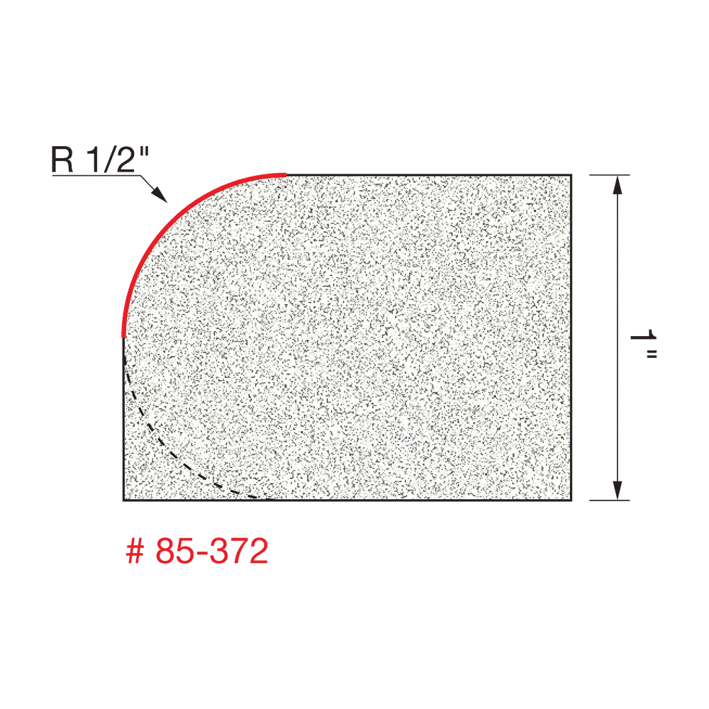 1/2" Radius Rounding Over Bit