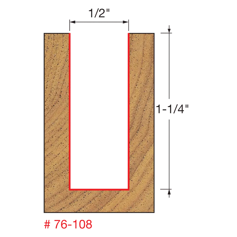 1/2" x 1-1/4" Down Spiral Bit
