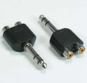 1/4 inch Stereo to Dual RCA Jack Adapter