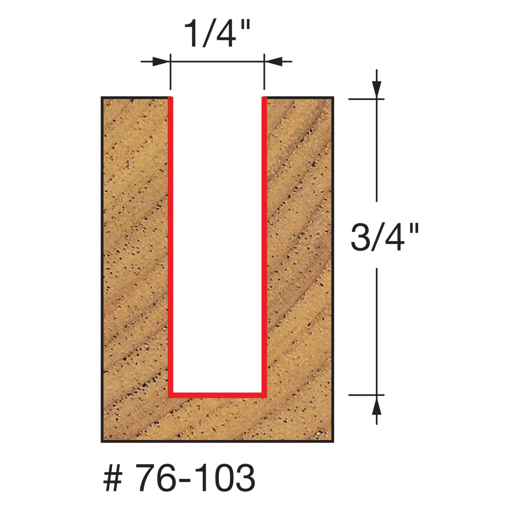 1/4" x 3/4" Down Spiral Bit