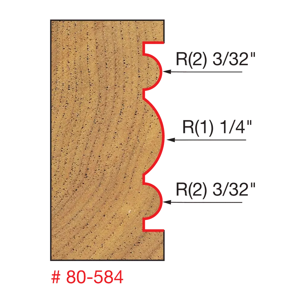 15/16" x 1" Triple Beading Bit