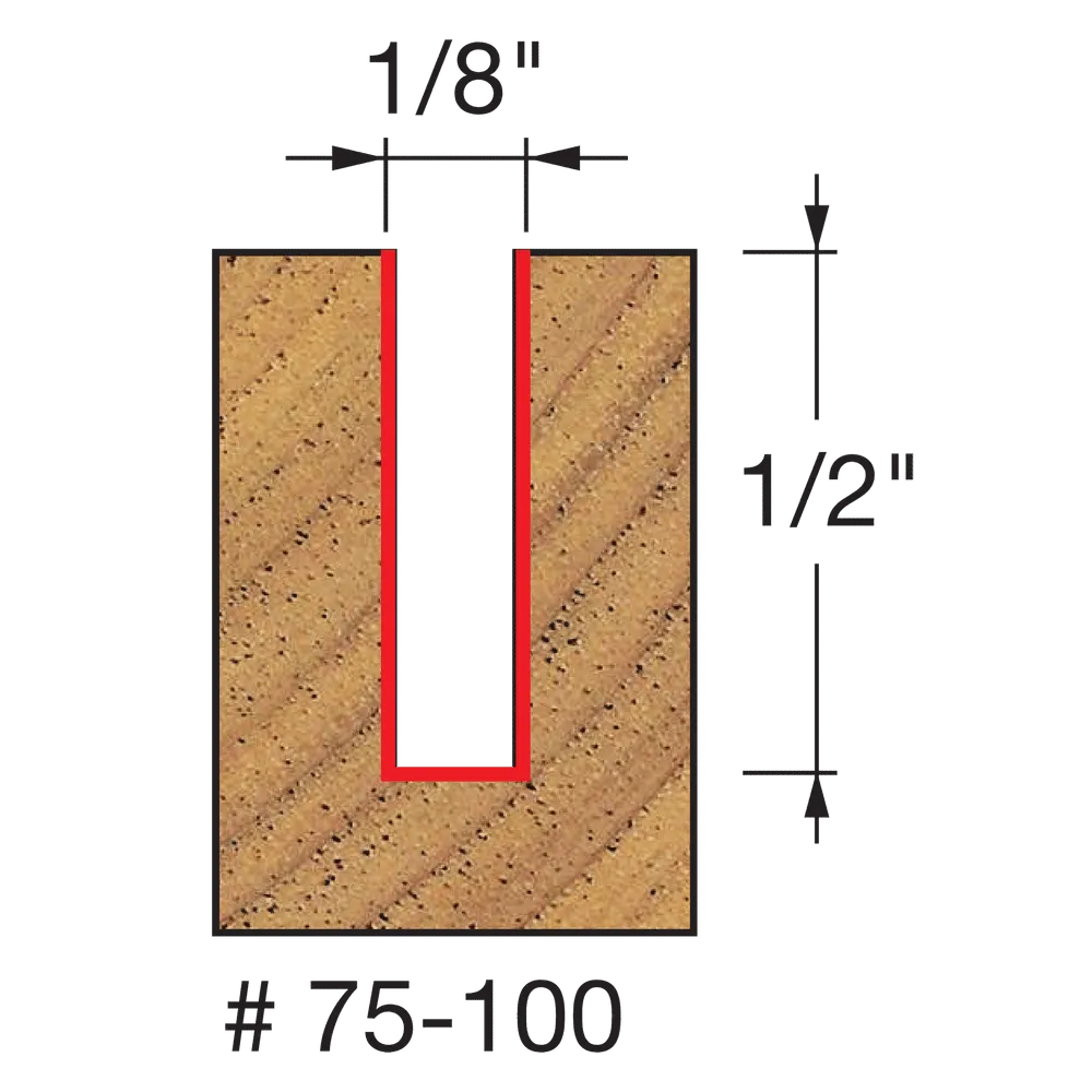1/8" x 1/2" Up Spiral Bit