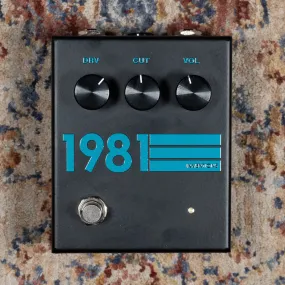 1981 Inventions DRV Overdrive/Distortion Effect Pedal, Black/Teal w/ Box