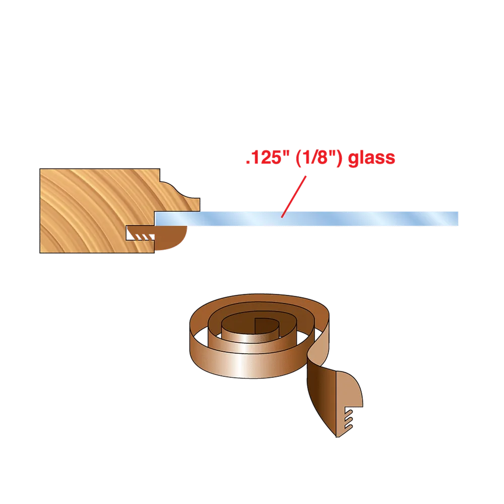 2" Glass Panel Cabinet Door Bit Set