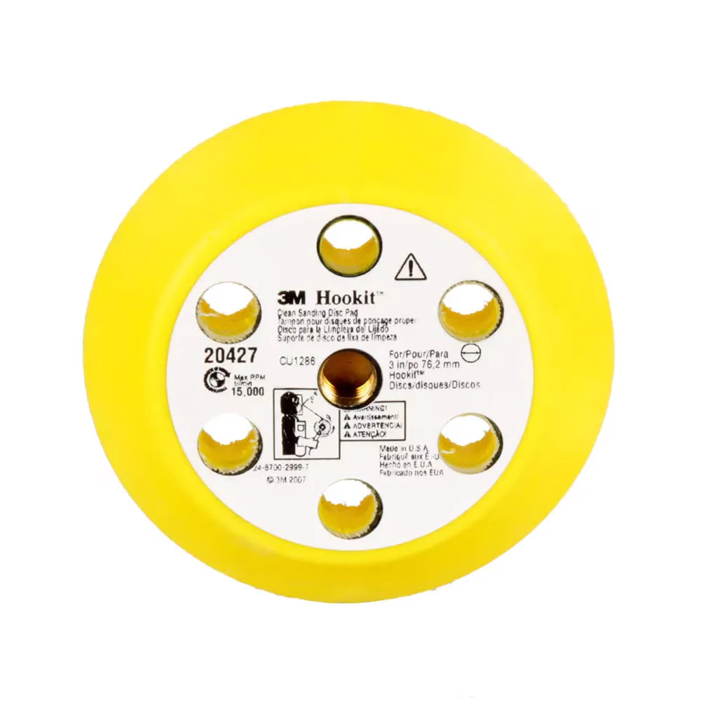 3M 20427 Clean Sanding Abrasive Disc Pad Kit 75mm 5 Adapters Back Up Backing