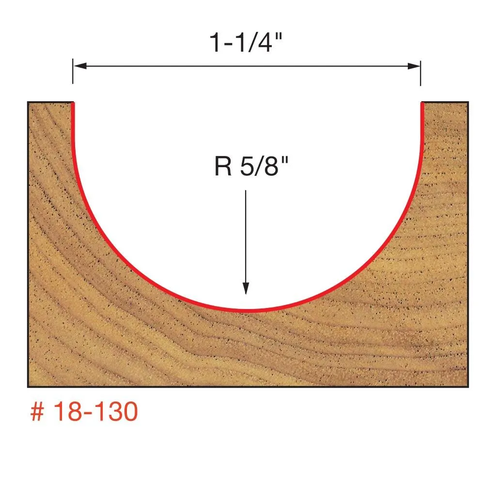 5/8" Radius Round Nose Bit