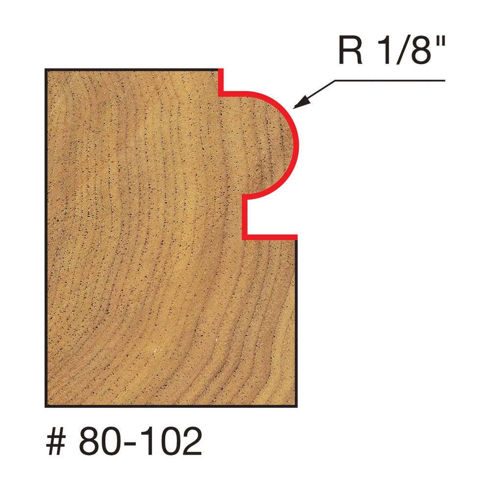 9/16" x 1/8" Radius Traditional Beading Bit