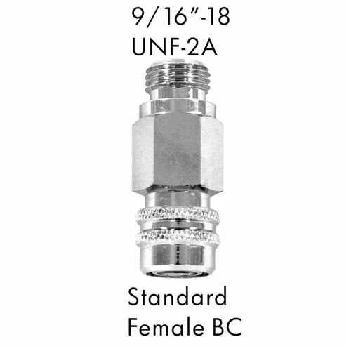 AD-08 Scuba Adapter 9/16"-18 UNF-2A to SeaQuest Female BC