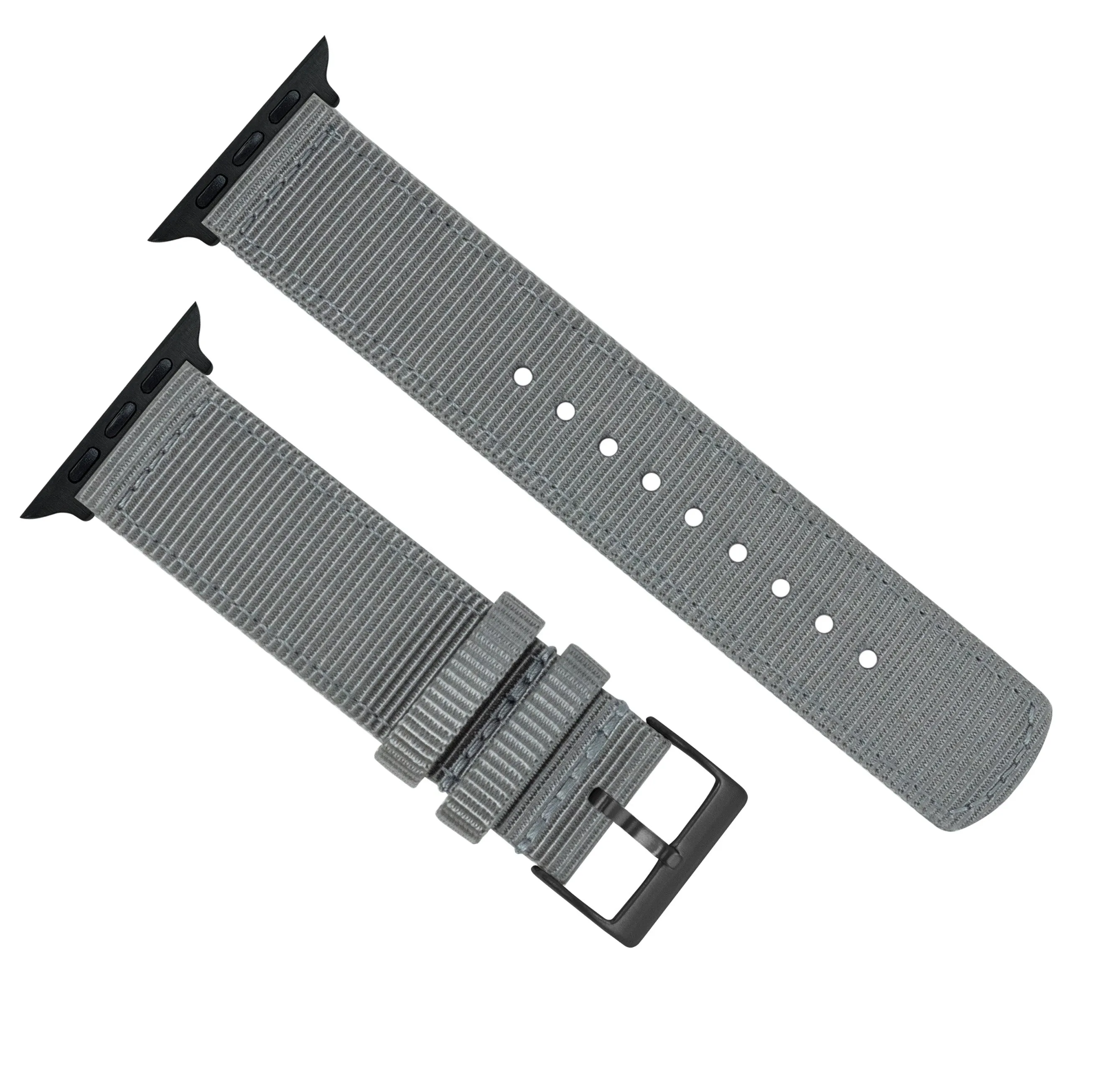 Apple Watch Two Piece NATO® Style Smoke Grey Watch Band (SALE)