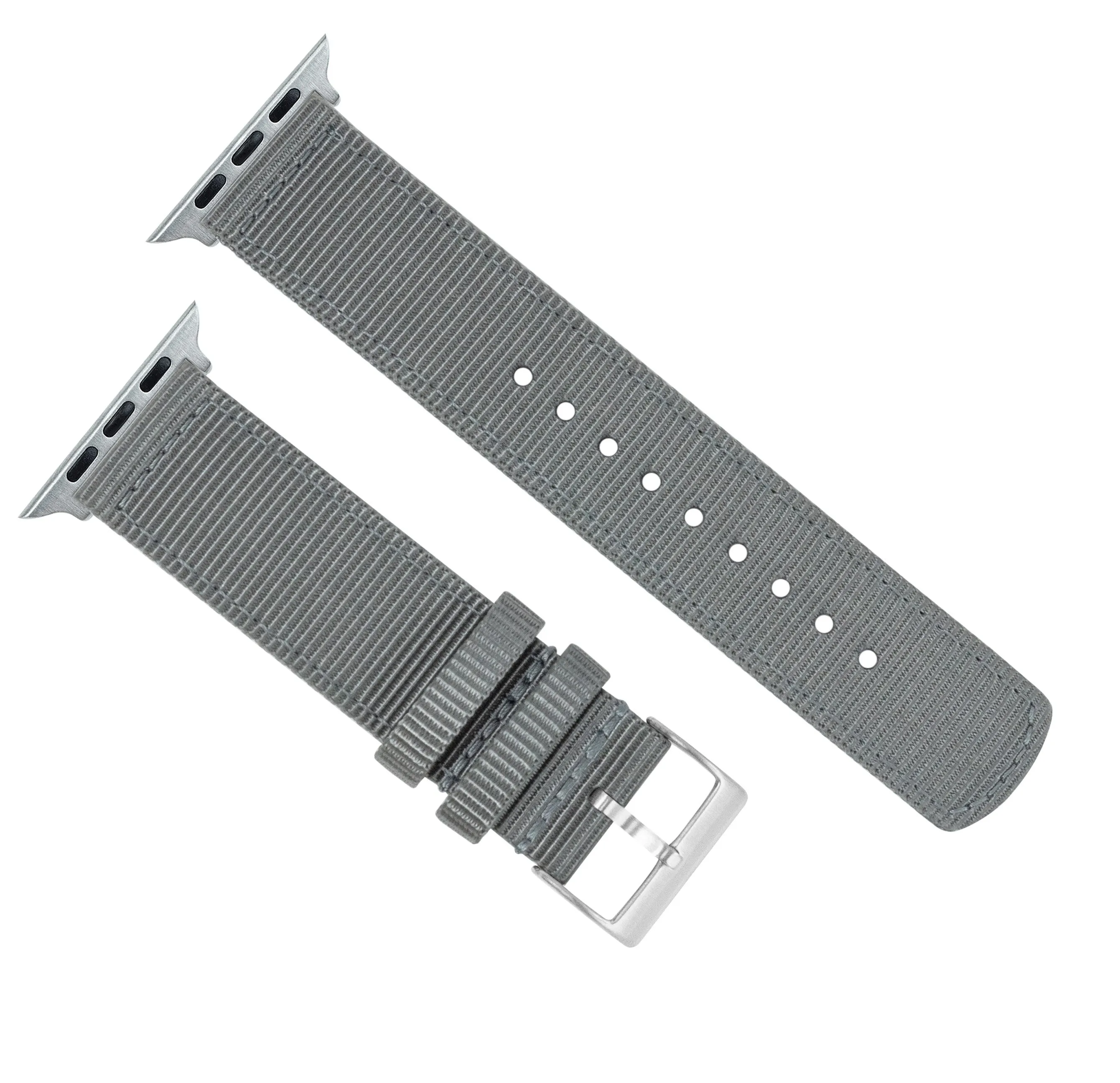 Apple Watch Two Piece NATO® Style Smoke Grey Watch Band (SALE)