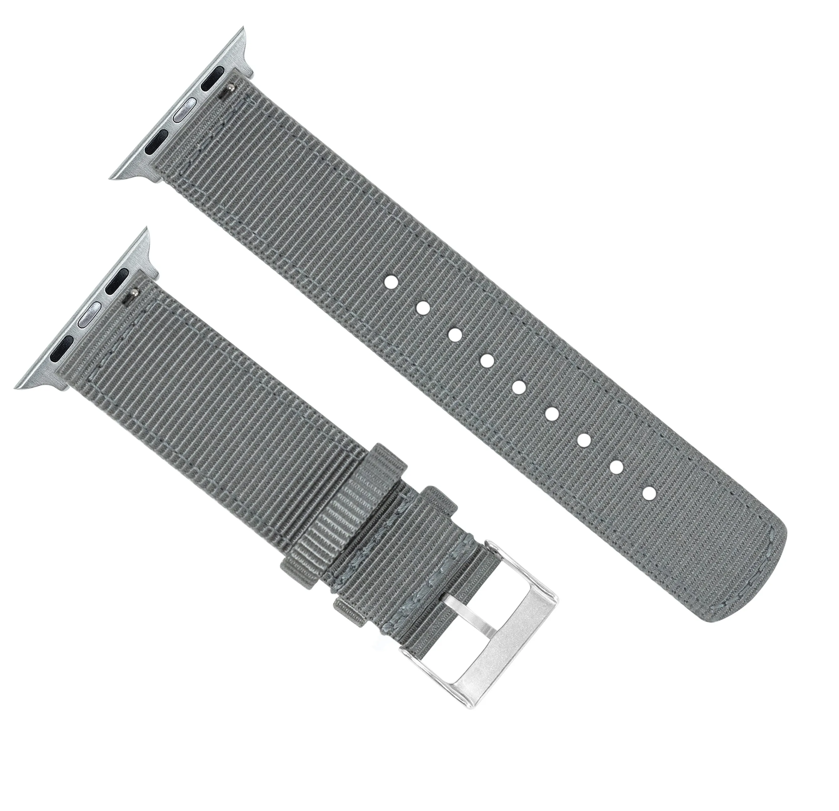Apple Watch Two Piece NATO® Style Smoke Grey Watch Band (SALE)