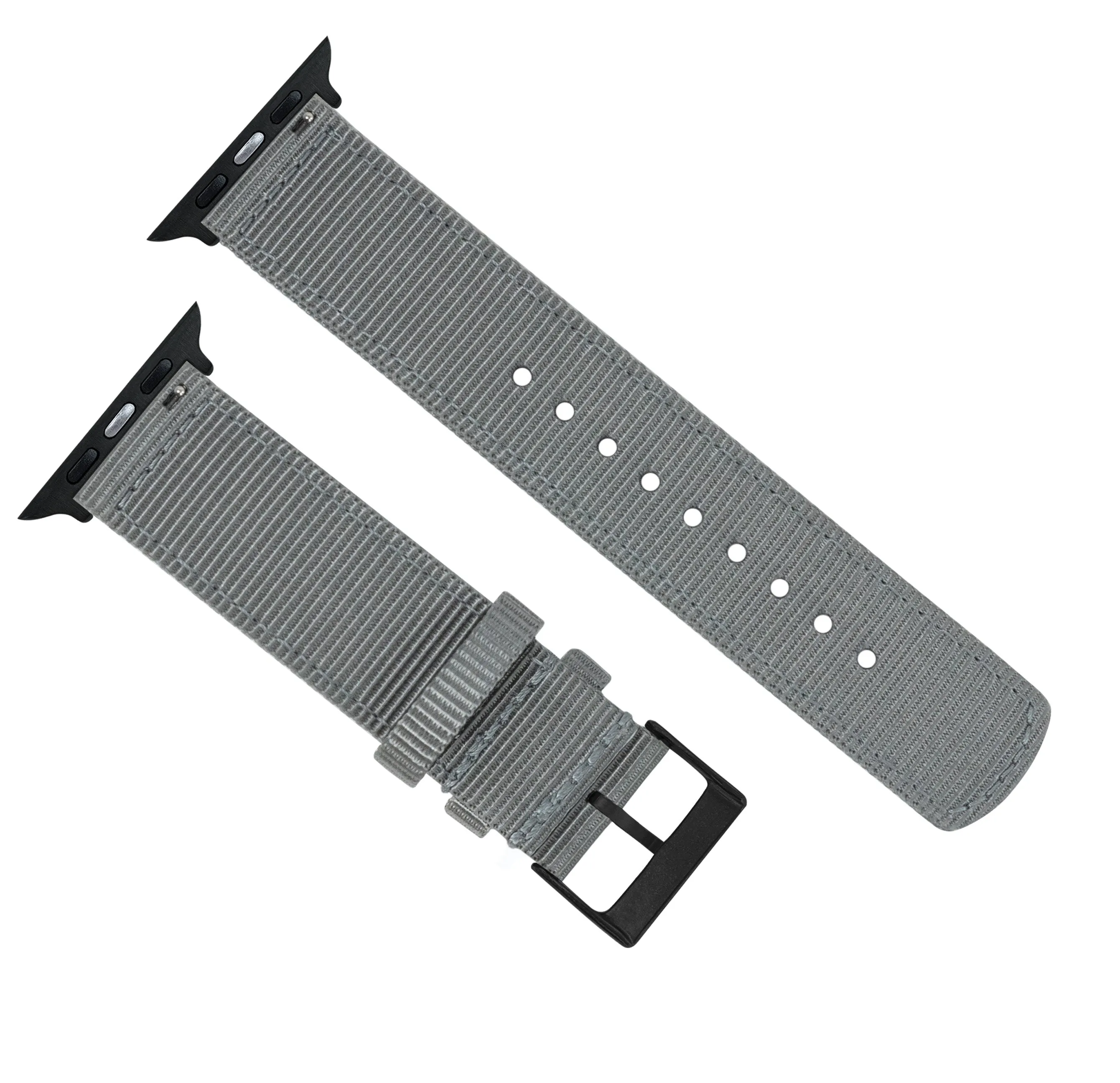 Apple Watch Two Piece NATO® Style Smoke Grey Watch Band (SALE)