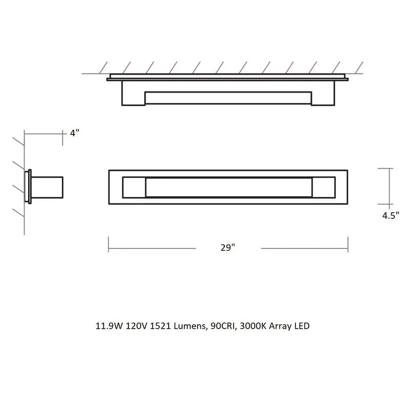 Balance LED Vanity Light with Backplate