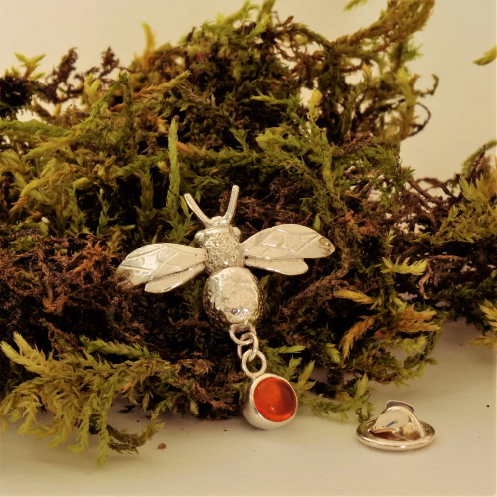 Bee Lapel Pin - Gemstone Choice