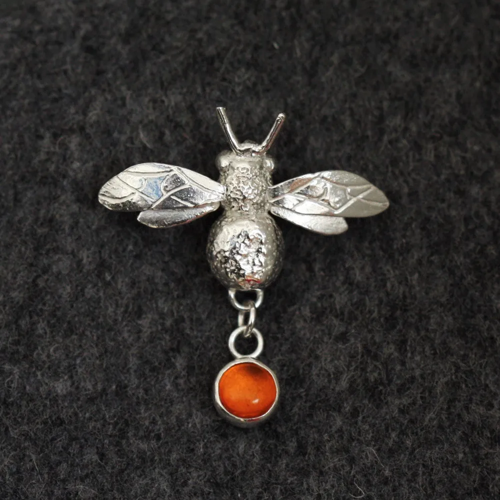 Bee Lapel Pin - Gemstone Choice