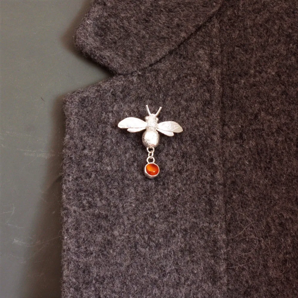 Bee Lapel Pin - Gemstone Choice
