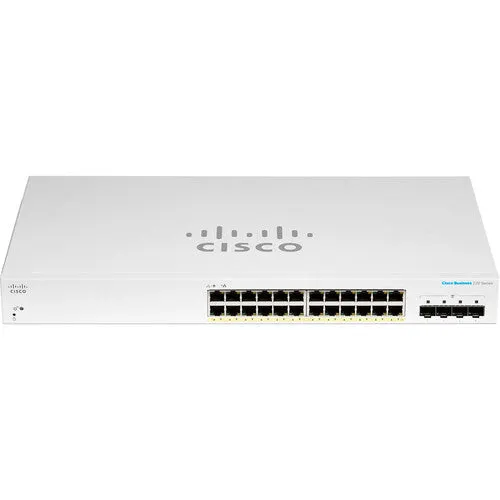 Cisco CBS220-24P-4G 24-Port Gigabit PoE  Compliant Managed Network Switch with SFP