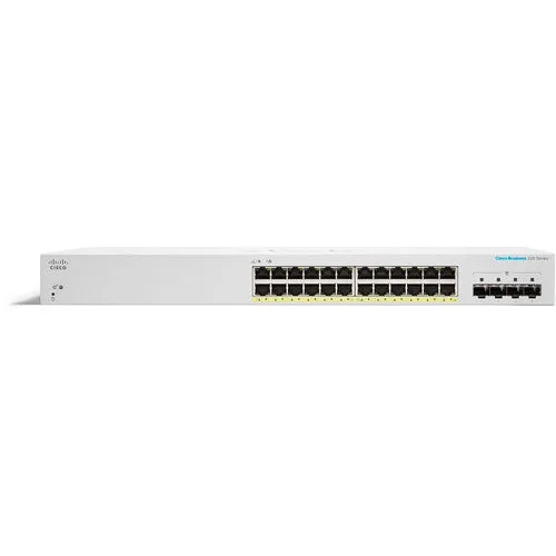 Cisco CBS220-24P-4G 24-Port Gigabit PoE  Compliant Managed Network Switch with SFP