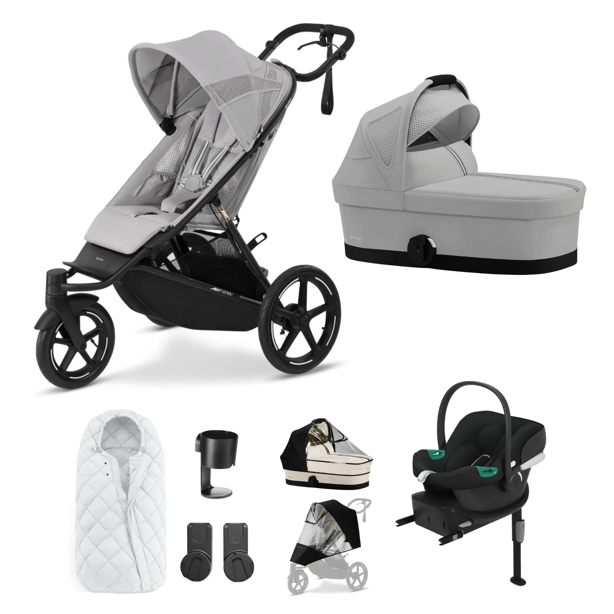 Cybex Avi Spin Comfort Bundle in Fog Grey
