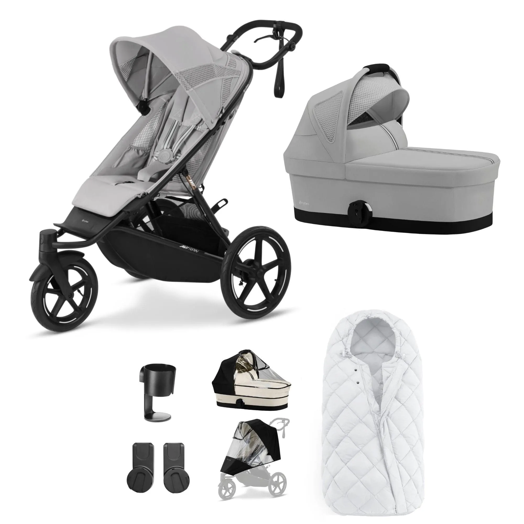 Cybex Avi Spin Essential Bundle in Fog Grey