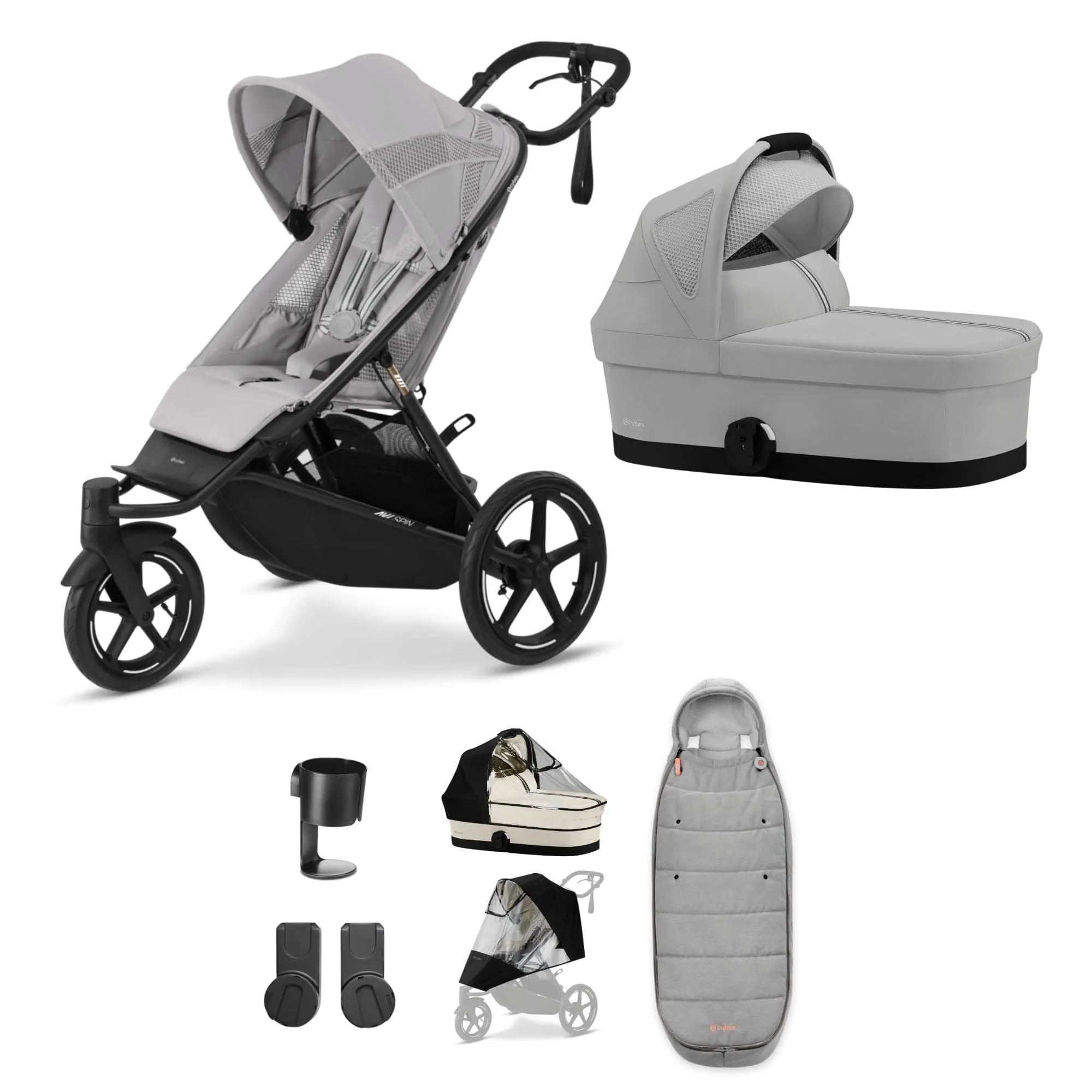Cybex Avi Spin Essential Bundle in Fog Grey
