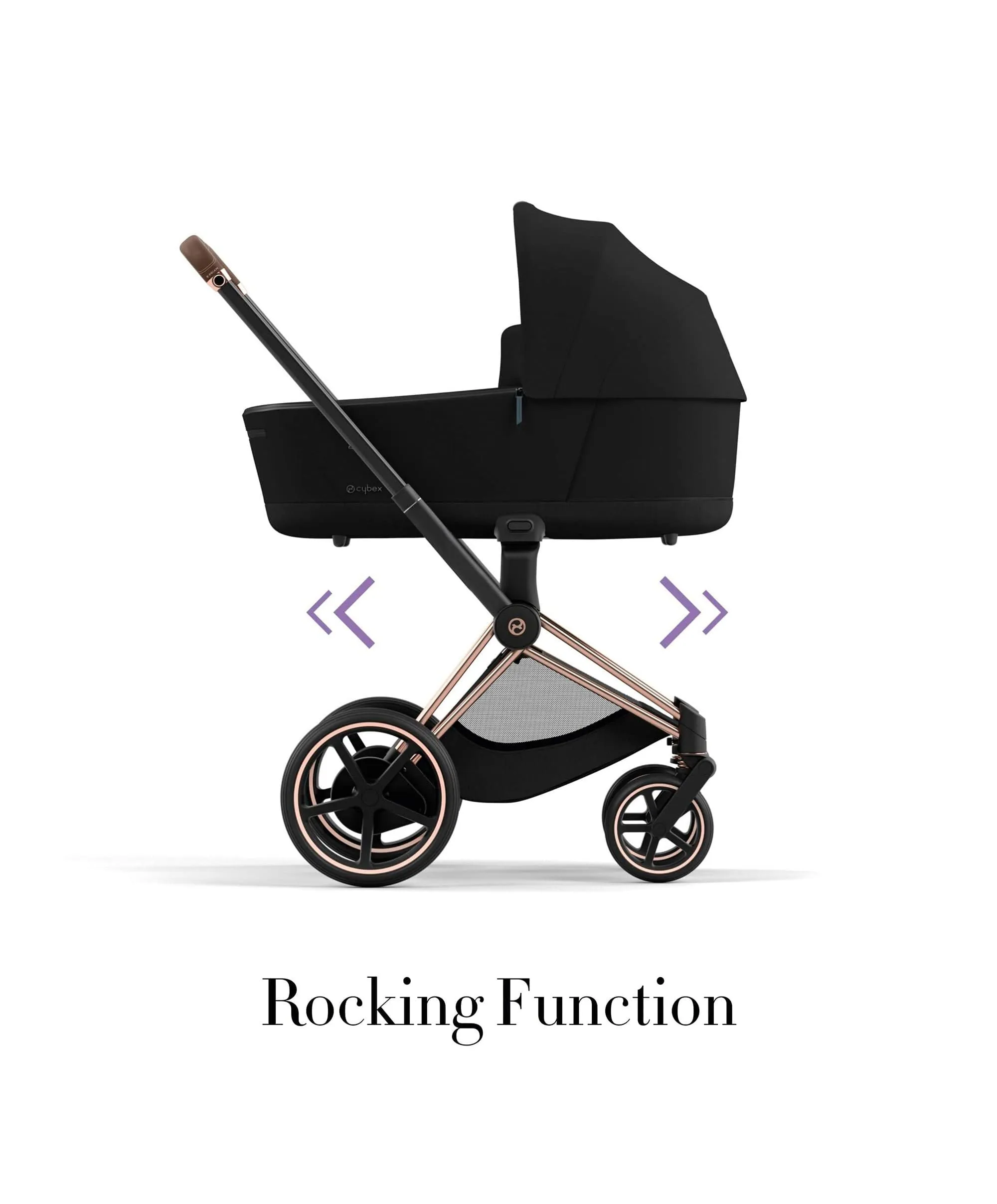 Cybex ePriam 5 Piece Pushchair Bundle with Cloud T Car Seat -  Leaf Green/Rose Gold