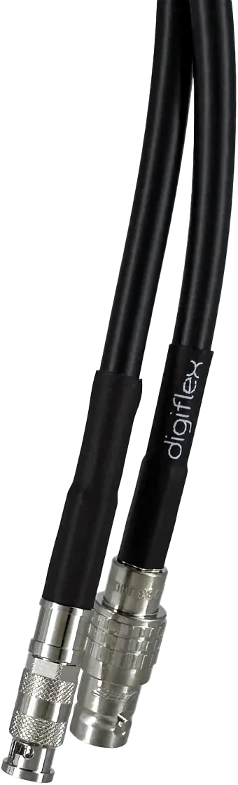 Digiflex VCMBJ-3CUHD-0.5-BLACK Video Cable 75Ω Micro/HD BNC to Female 75Ω BNC - 0.5'