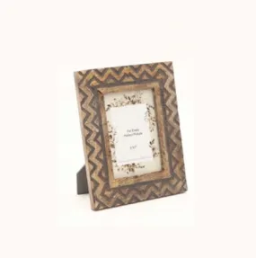 Distressed Wooden Carved Frame 5x7