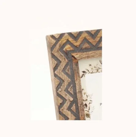 Distressed Wooden Carved Frame 5x7