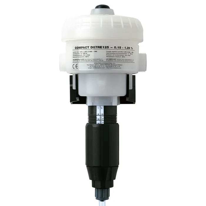 Dosatron D07RE125 0.15%-1.25% Compact Chemical Proportionate Dosing Pump (0.08-12LPM)