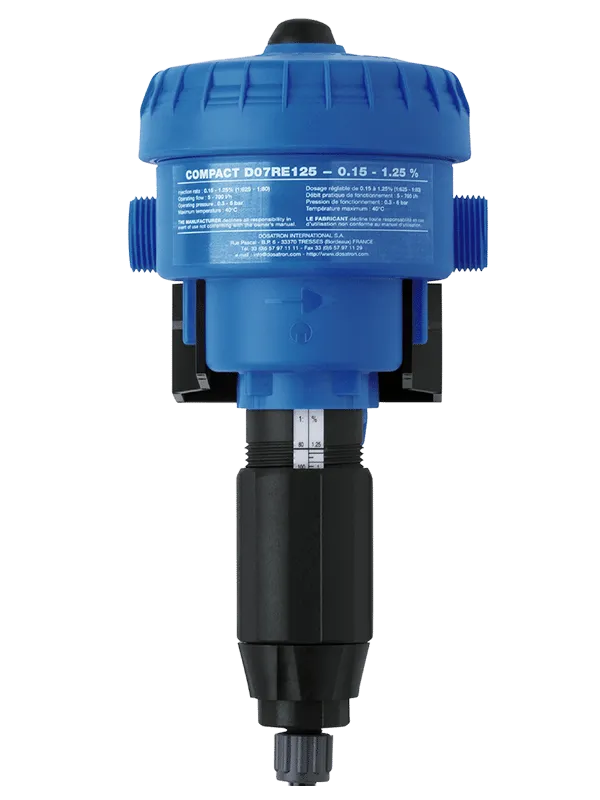 Dosatron D07RE125 0.15%-1.25% Compact Chemical Proportionate Dosing Pump (0.08-12LPM)