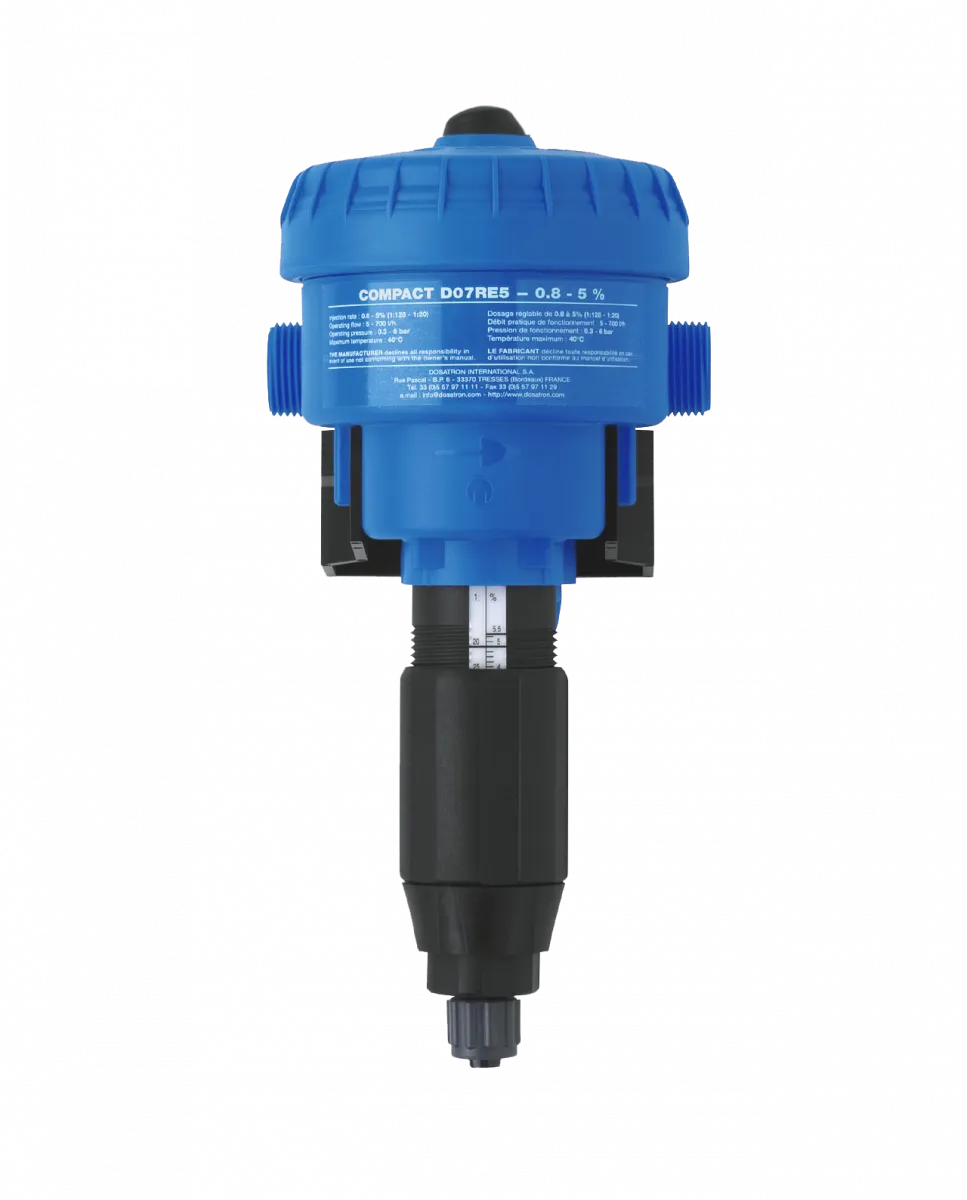 Dosatron D07RE5 0.15%-1.25% Compact Chemical Proportionate Dosing Pump (0.08-12LPM)