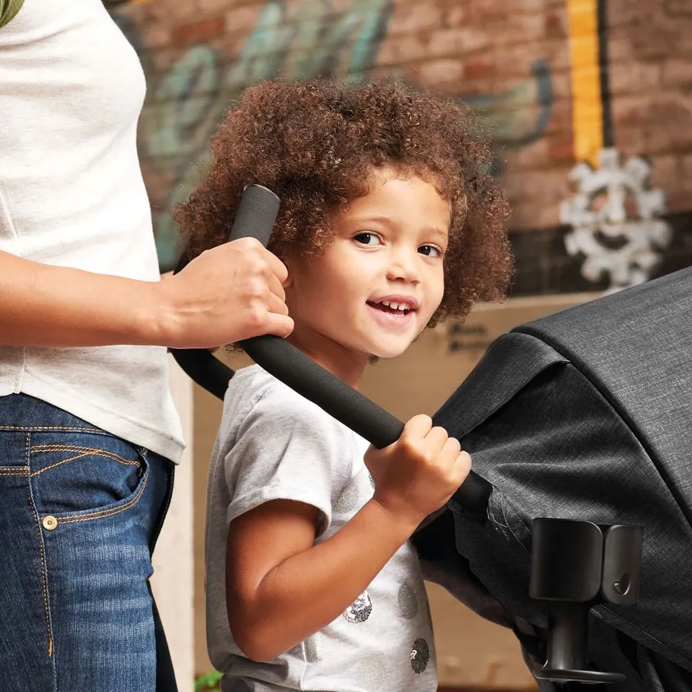 Evenflo Sibby Travel System with LiteMax Infant Car Seat & Rider Board -  Charcoal Black