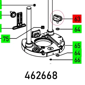 Festool, Rotary Knob Of1400Ebq D34 M6X17.4Blaa, FES462668