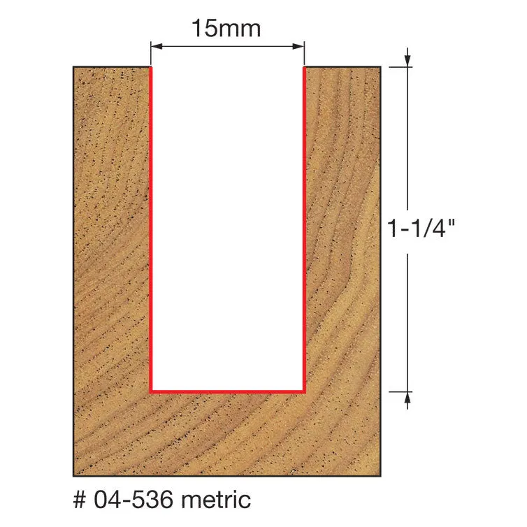 Freud 04-536 15 (Dia.) Double Flute Straight Bit