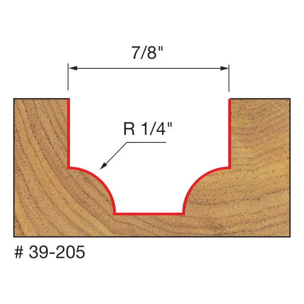 Freud 39-205 1/4" Radius Ovolo Bit