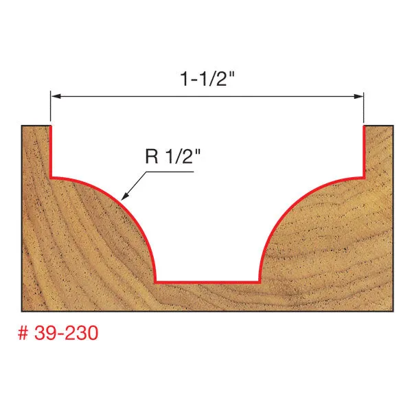 Freud 39-230 1/2" Radius Ovolo Bit