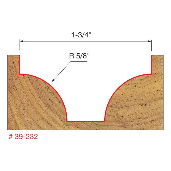Freud 39-232 5/8" Radius Ovolo Bit