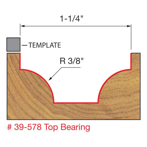 Freud 39-578 3/8" Radius Ovolo Bit