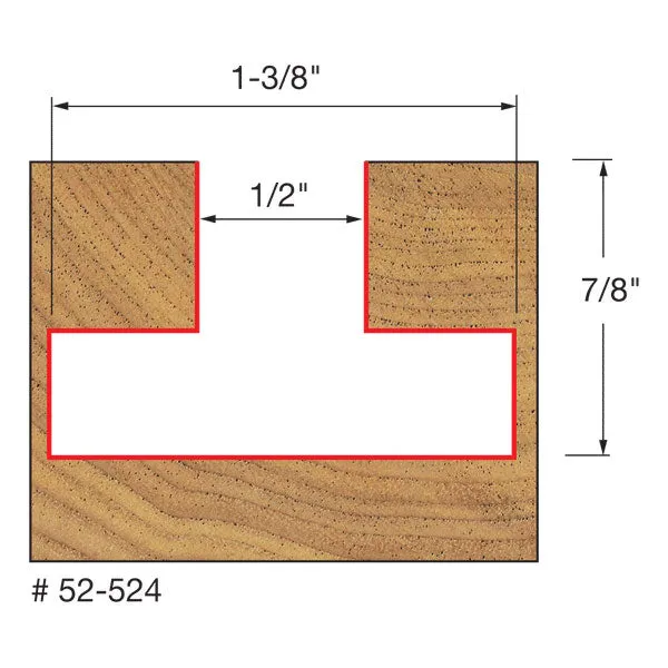 Freud 52-524 1-3/8" (Dia.) T-Slotting Cutter Bit