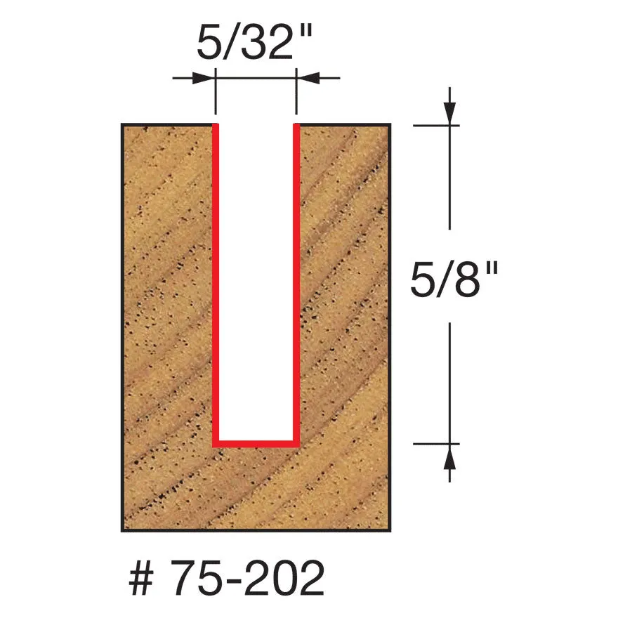 Freud 75-202 5/32" (Dia.) Up Spiral Bit