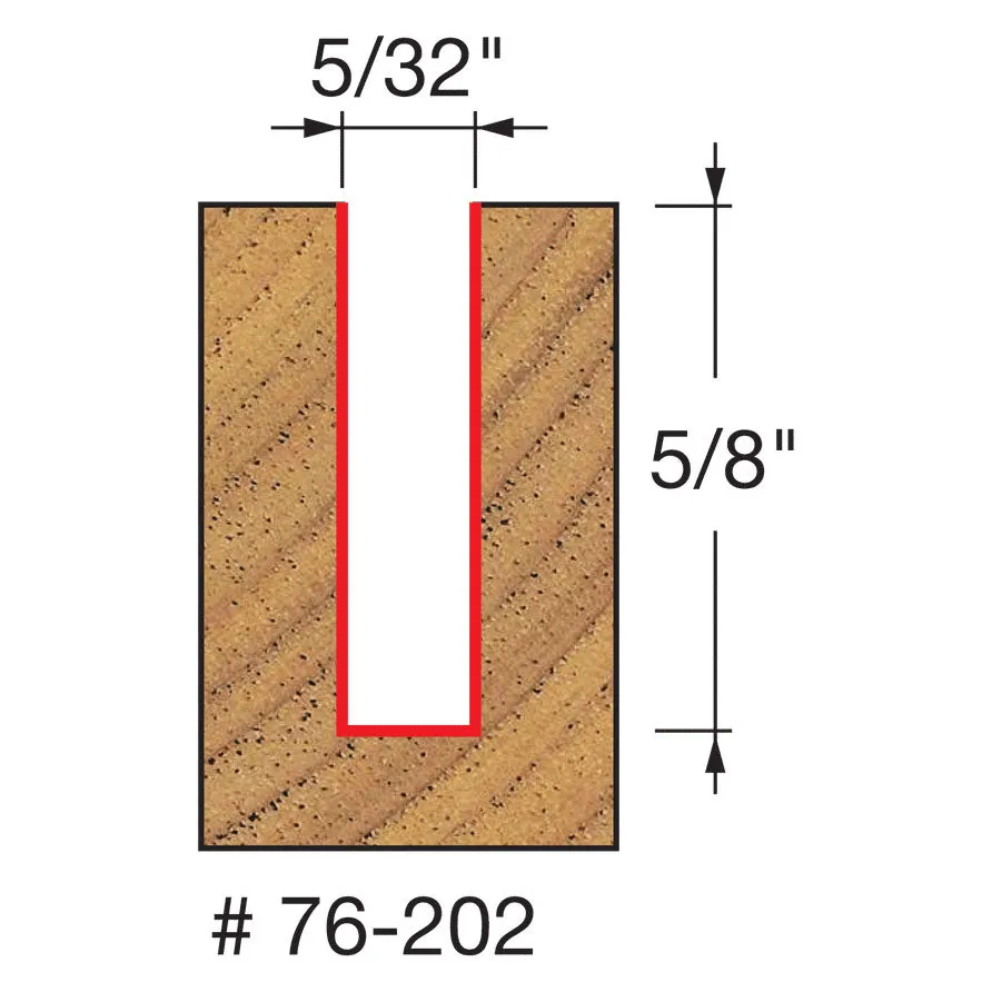 Freud 76-202 5/32" (Dia.) Down Spiral Bit