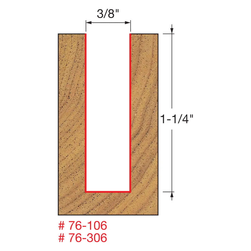 Freud 76-306 3/8" (Dia.) Down Spiral Bit