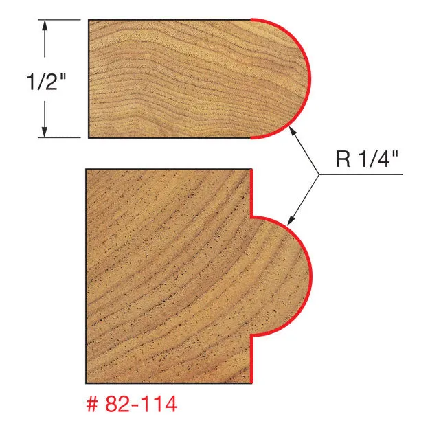 Freud 82-114 1/4" Radius Half Round Bit