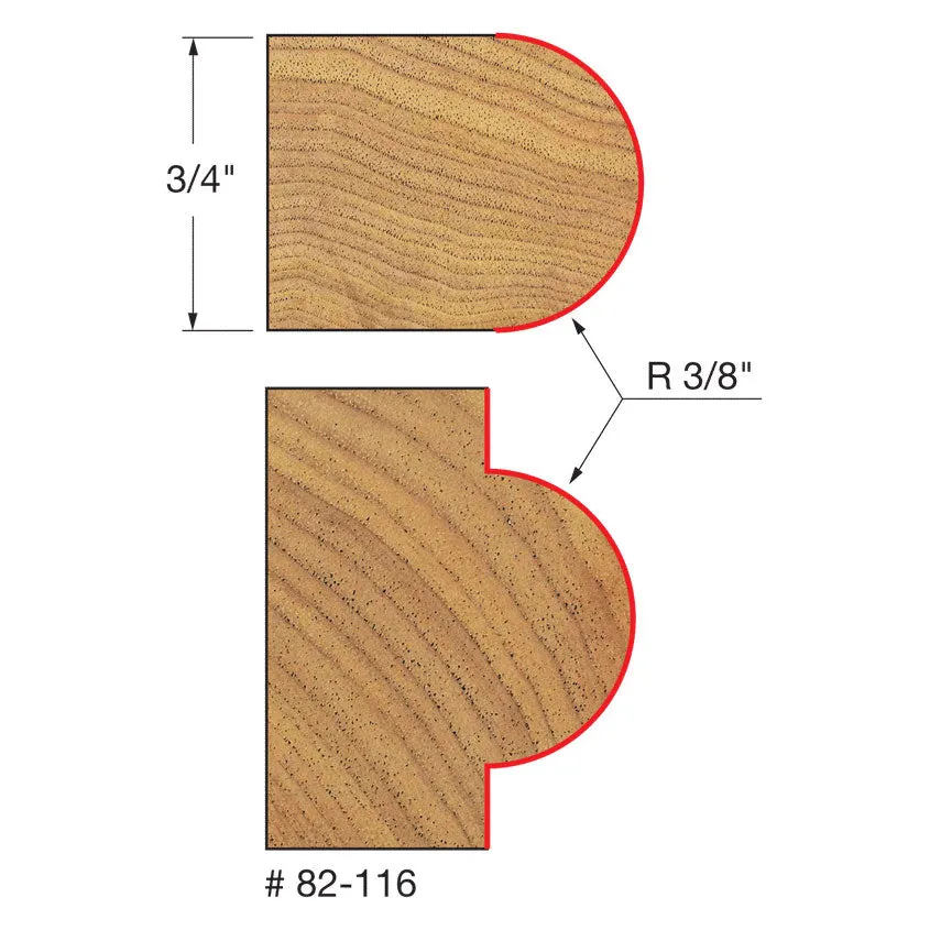 Freud 82-116 3/8" Radius Half Round Bit