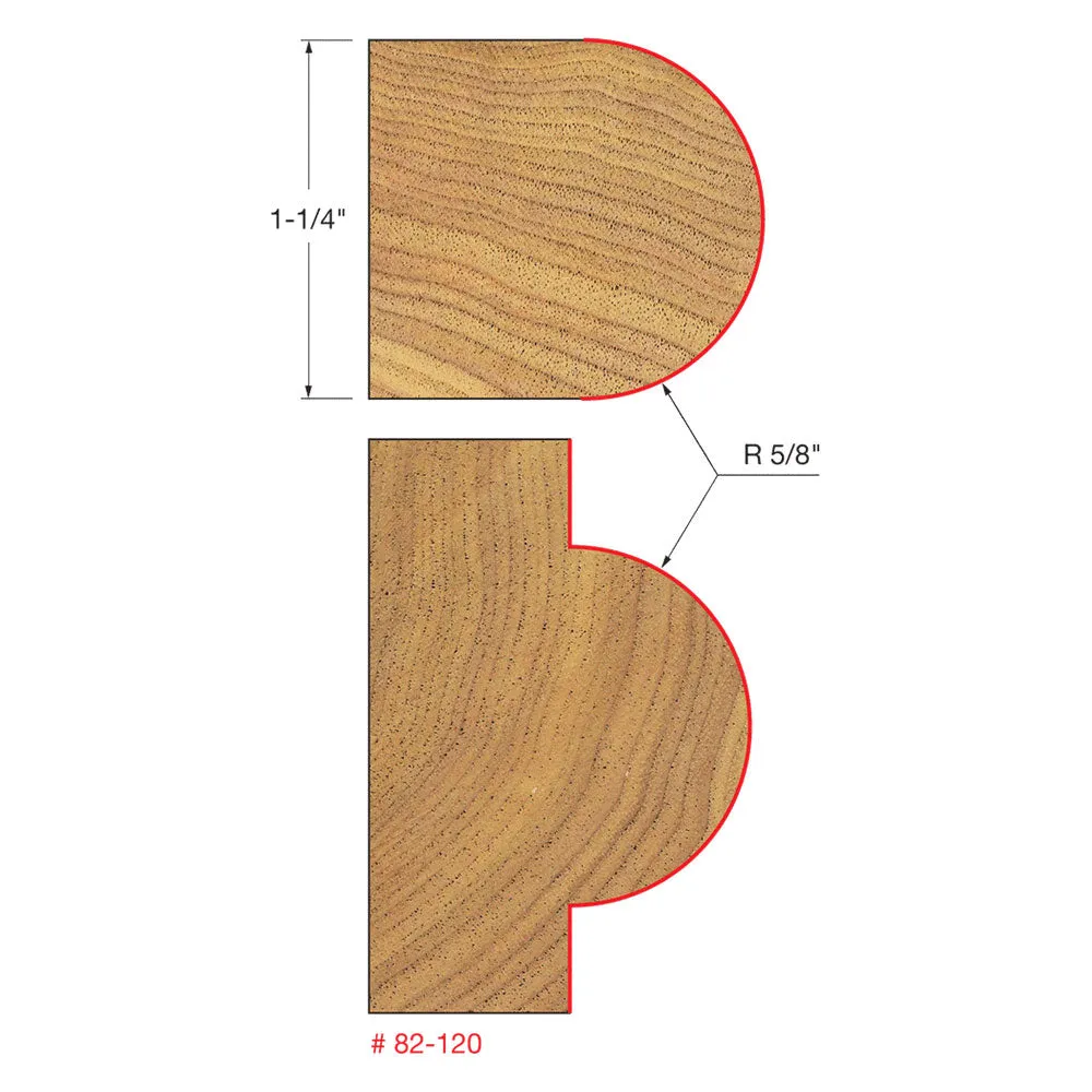 Freud 82-120 5/8" Radius Half Round Bit